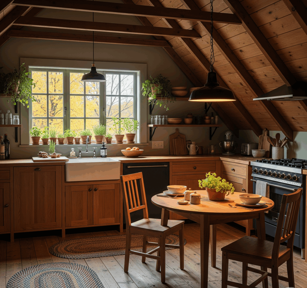 Cucine Mansarde Legno: Guida Completa alla Progettazione, al Design e alla Scelta dei Materiali 2 cucine mansarde