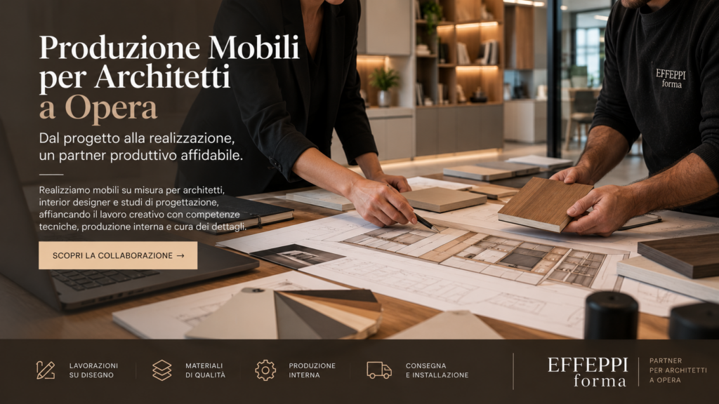 Produzione mobili per architetti a Opera
